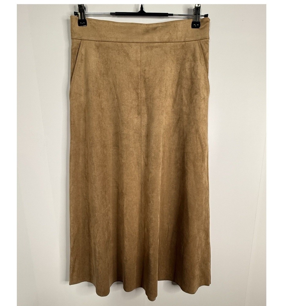 Wilfred Aritzia Faux Suede A Line Maxi Skirt Womens Sz 10 M Country Western Boho